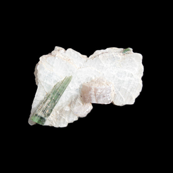 Green Tourmaline crystal on winged Muscovite with Lepidolite cluster 32mm 28.2ct 5.6g Rocks and Things