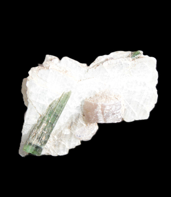 Green Tourmaline crystal on winged Muscovite with Lepidolite cluster 32mm 28.2ct 5.6g Rocks and Things