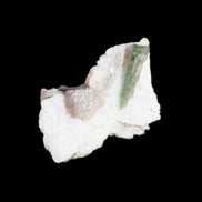 Green Tourmaline crystal on winged Muscovite with Lepidolite cluster 32mm 28.2ct 5.6g Rocks and Things