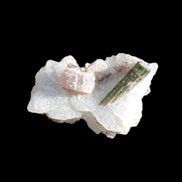 Green Tourmaline crystal on winged Muscovite with Lepidolite cluster 32mm 28.2ct 5.6g Rocks and Things