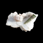 Green Tourmaline crystal on winged Muscovite with Lepidolite cluster 32mm 28.2ct 5.6g Rocks and Things