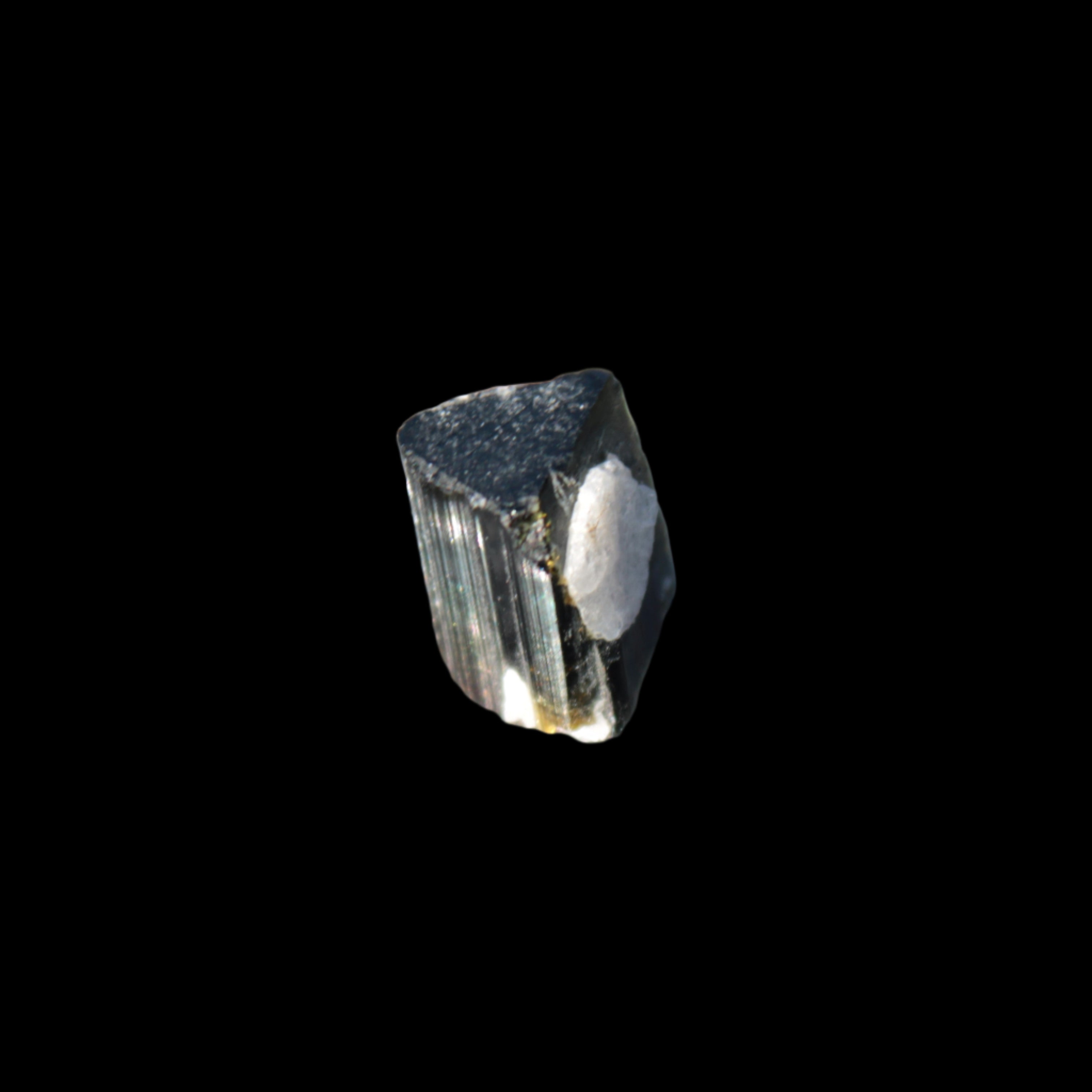 Dark Black Green Tourmaline 12mm 8ct 1.6g in sunlight - Rocks and Things Store