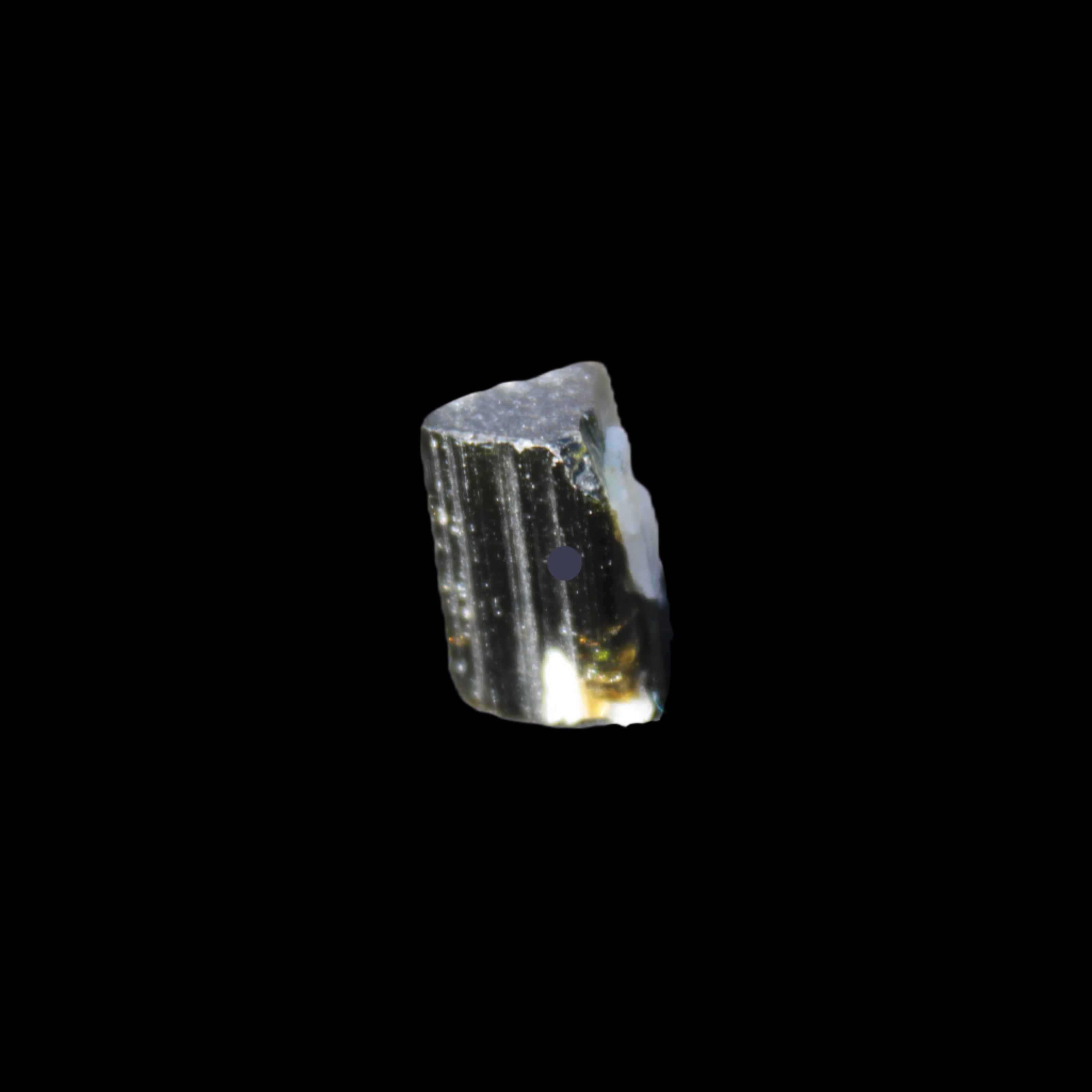 Dark Black Green Tourmaline 12mm 8ct 1.6g in sunlight - Rocks and Things Store