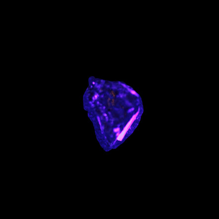 Dark Black Green Tourmaline 12mm 8ct 1.6g in UV light - Rocks and Things Store