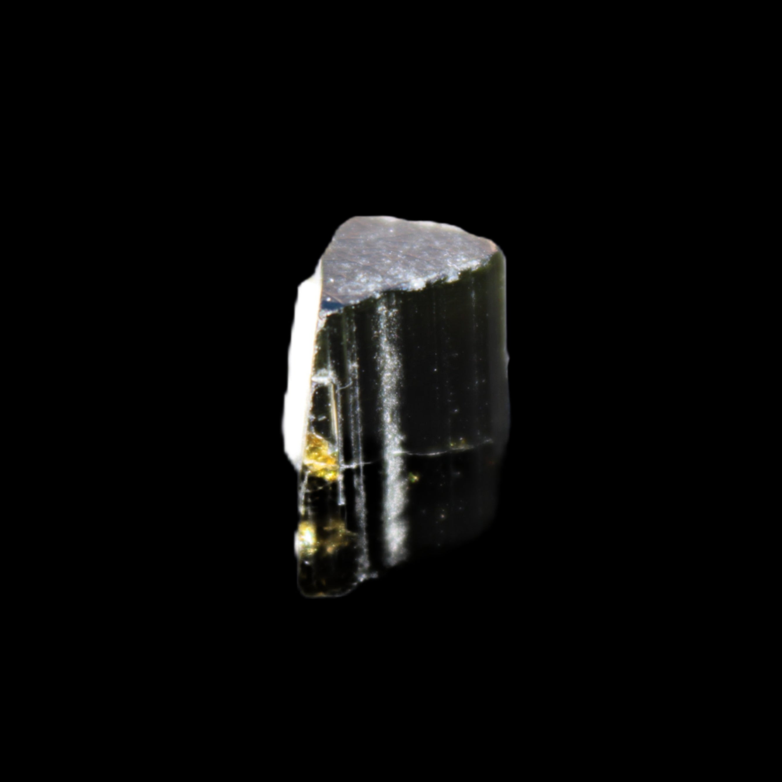 Dark Black Green Tourmaline 12mm 8ct 1.6g in sunlight - Rocks and Things Store