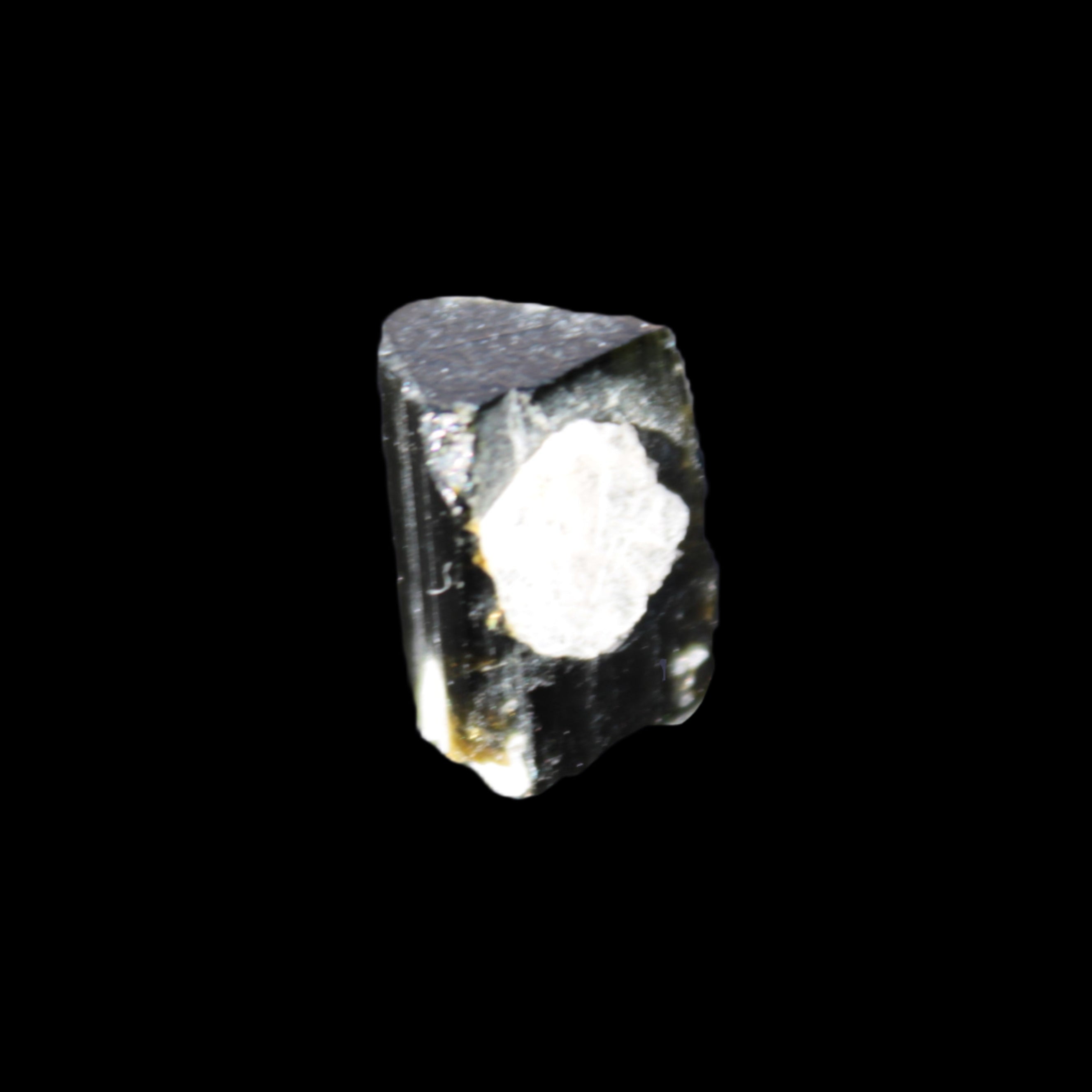 Dark Black Green Tourmaline 12mm 8ct 1.6g in sunlight - Rocks and Things Store