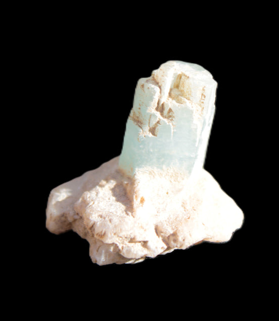 Blue Aquamarine crystals on Mica matrix 24ct 4.8g in sunshine - Rocks and Things Store