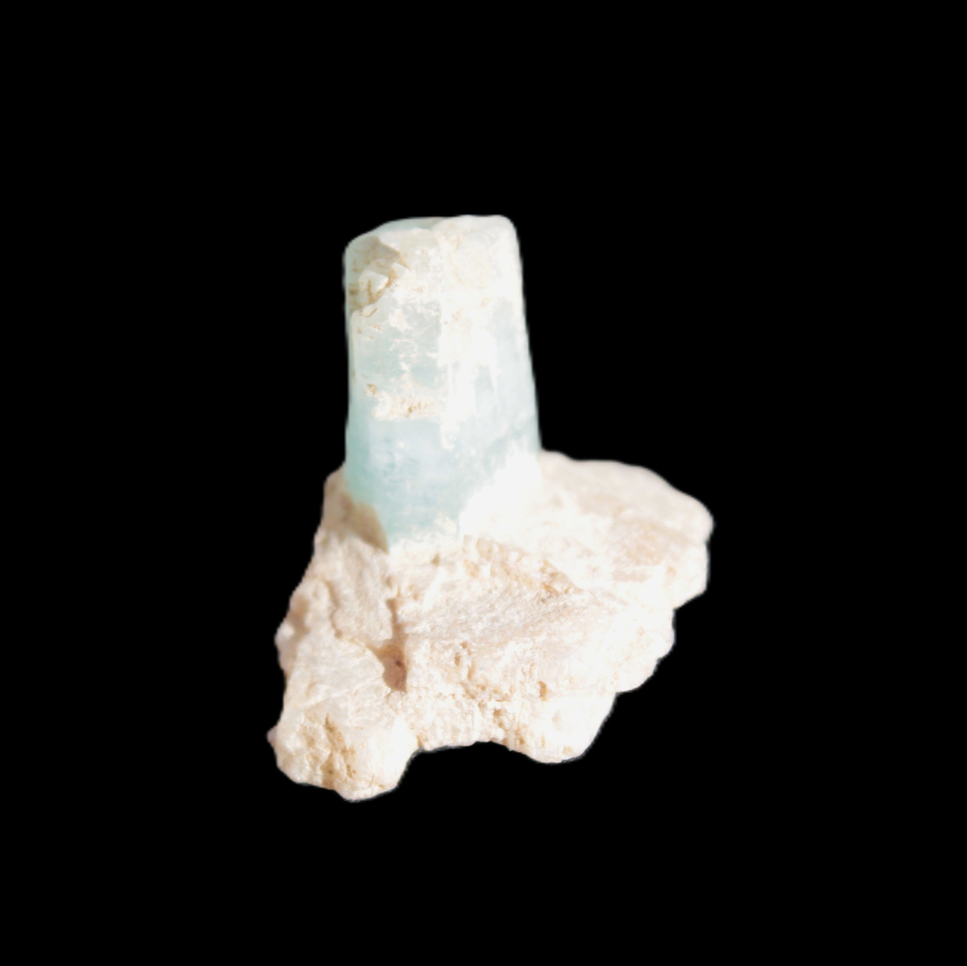 Blue Aquamarine crystals on Mica matrix 24ct 4.8g in sunshine - Rocks and Things Store