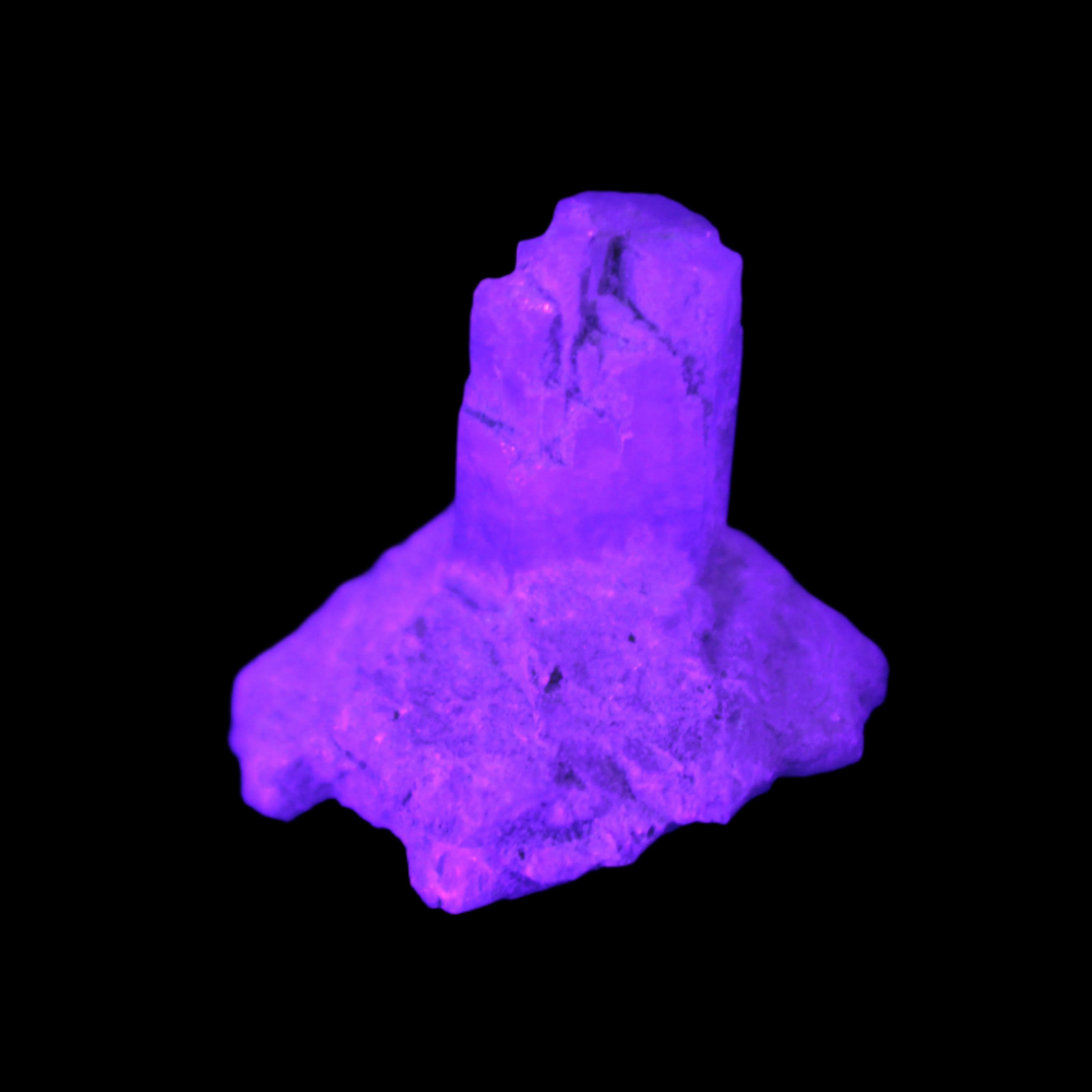 Blue Aquamarine crystals on Mica matrix 24ct 4.8g in UV light  - Rocks and Things Store