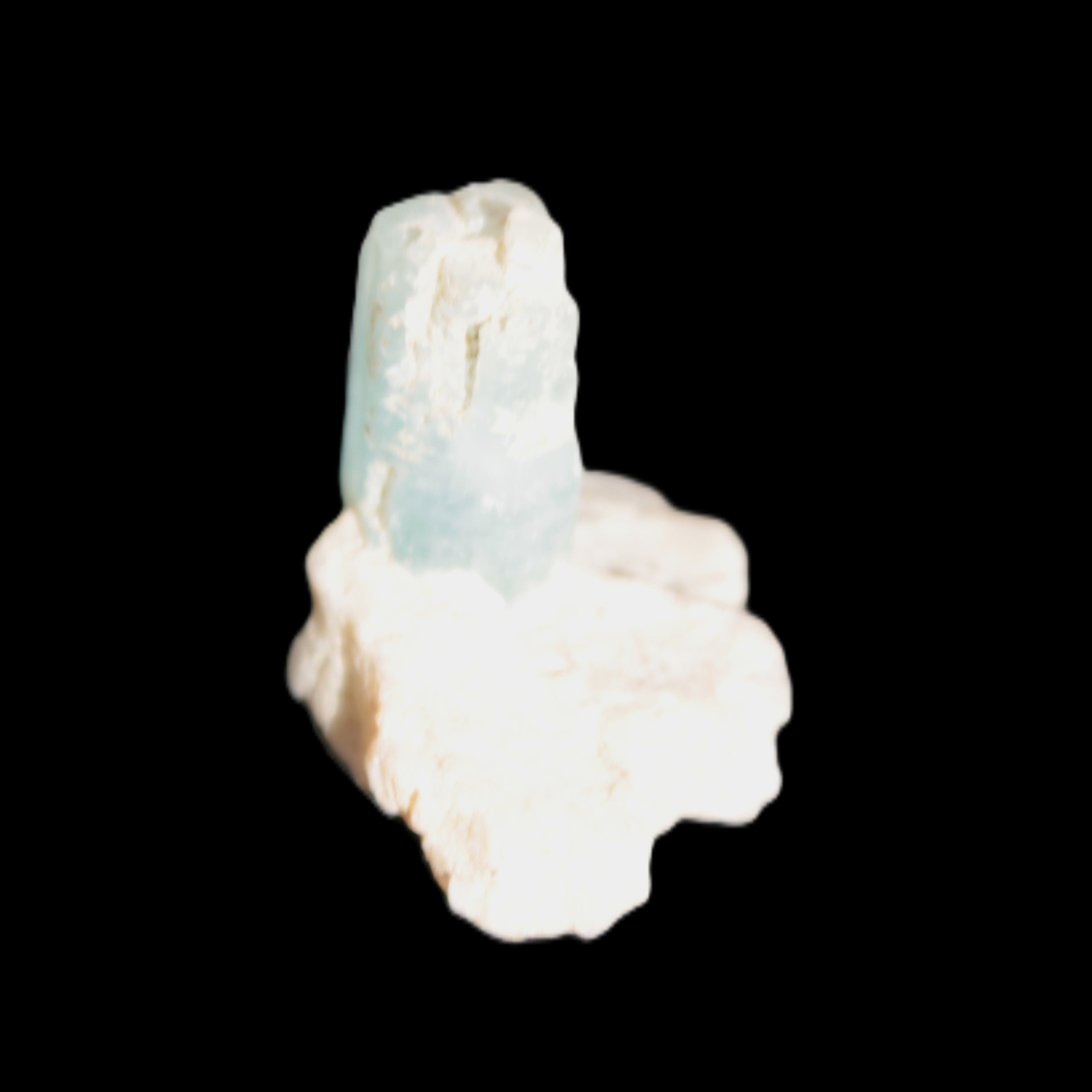 Blue Aquamarine crystals on Mica matrix 24ct 4.8g in sunlight  - Rocks and Things Store