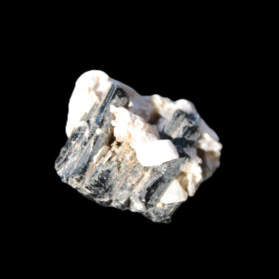 Black Tourmaline crystals on matrix of Lepidolite with tiny clear crystals 26.9ct 5.3g Rocks and Things