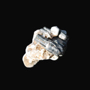 Black Tourmaline crystals on matrix of Lepidolite with tiny clear crystals 26.9ct 5.3g Rocks and Things