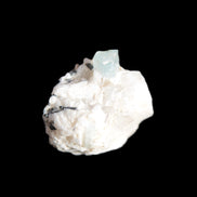 Blue Aquamarine crystal (6mm) on matrix 25mm 50ct 10g in sunshine - Rocks and Things Store