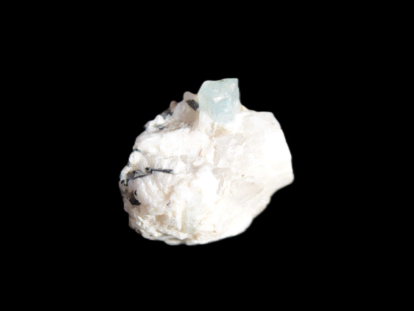 Blue Aquamarine crystal (6mm) on matrix 25mm 50ct 10g Rocks and Things