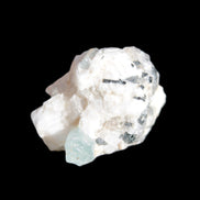 Blue Aquamarine crystal (6mm) on matrix 25mm 50ct 10g in sunshine - Rocks and Things Store