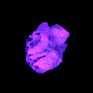 Blue Aquamarine crystal (6mm) on matrix 25mm 50ct 10g in UV light - Rocks and Things Store