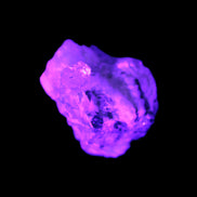 Blue Aquamarine crystal (6mm) on matrix 25mm 50ct 10g in UV light - Rocks and Things Store