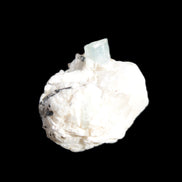 Blue Aquamarine crystal (6mm) on matrix 25mm 50ct 10g in sunlight - Rocks and Things Store