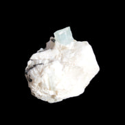 Blue Aquamarine crystal (6mm) on matrix 25mm 50ct 10g in sunlight - Rocks and Things Store