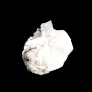 Blue Aquamarine crystal (6mm) on matrix 25mm 50ct 10g in sunlight - Rocks and Things Store