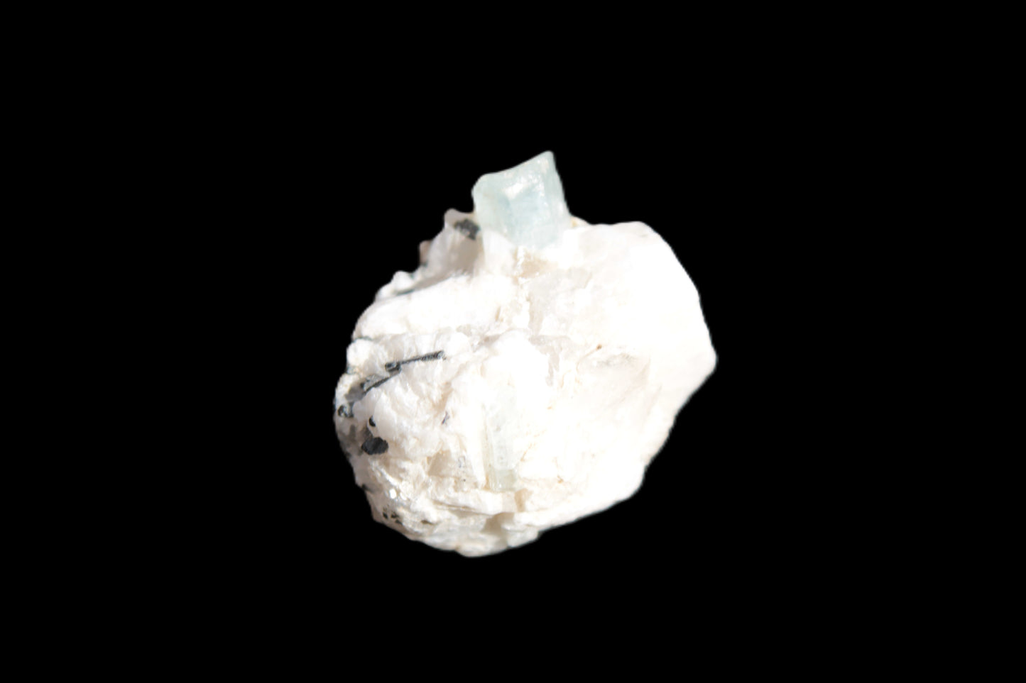 Blue Aquamarine crystal (6mm) on matrix 25mm 50ct 10g Rocks and Things