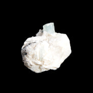 Blue Aquamarine crystal (6mm) on matrix 25mm 50ct 10g in sunlight - Rocks and Things Store