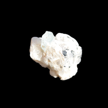 Blue Aquamarine crystal (6mm) on matrix 25mm 50ct 10g in sunlight - Rocks and Things Store
