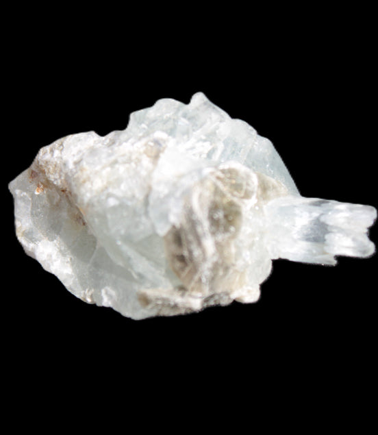 Aquamarine crystals with Lepidolite 31mm 32.5ct 6.4g Rocks and Things