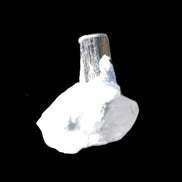 Dark Black Green Tourmaline 10mm on Clear Quartz with matrix dusting 24.6ct 4.9g in bright sunshine - Rocks and Things Store