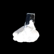 Dark Black Green Tourmaline 10mm on Clear Quartz with matrix dusting 24.6ct 4.9g in bright sunshine - Rocks and Things Store