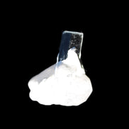 Dark Black Green Tourmaline 10mm on Clear Quartz with matrix dusting 24.6ct 4.9g in bright sunshine - Rocks and Things Store