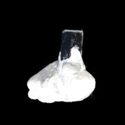 Dark Black Green Tourmaline 10mm on Clear Quartz with matrix dusting 24.6ct 4.9g in bright sunshine - Rocks and Things Store