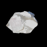 Pink with faint Green Watermelon Tourmaline 11mm on Clear Quartz 48ct 9.6g - Rocks and Things Store