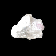 Pink with faint Green Watermelon Tourmaline 11mm on Clear Quartz 48ct 9.6g - Rocks and Things Store