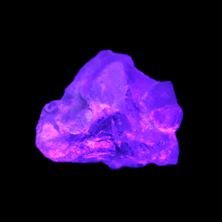 Pink with faint Green Watermelon Tourmaline 11mm on Clear Quartz 48ct 9.6g in UV light - Rocks and Things  Store