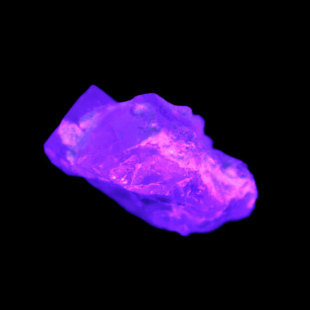 Pink with faint Green Watermelon Tourmaline 11mm on Clear Quartz 48ct 9.6g in UV light - Rocks and Things  Store