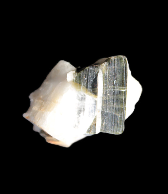 Dark Black Elbaite cluster in Clear Calcite matrix 25mm 50ct 10g Rocks and Things