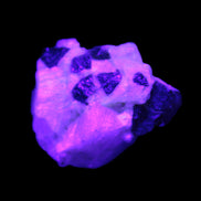 Dark Black Elbaite cluster in Clear Calcite matrix 25mm 50ct 10g Rocks and Things