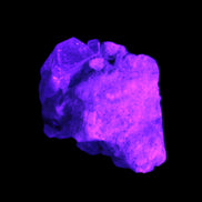 Blue Aquamarine crystal on Mica and Feldspar matrix 42.6ct 8.5g in UV light -  Rocks and Things Store