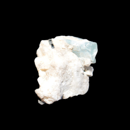 Blue Aquamarine crystal on Mica and Feldspar matrix 42.6ct 8.5g Rocks and Things