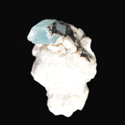 Blue Aquamarine crystal on Mica and Feldspar matrix 42.6ct 8.5g Rocks and Things