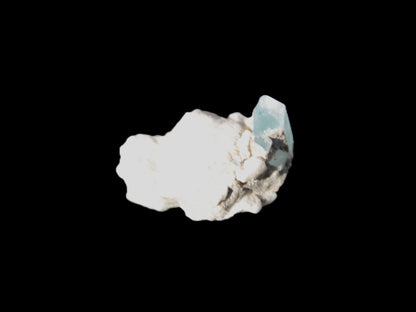 Blue Aquamarine crystal on Mica and Feldspar matrix 42.6ct 8.5g Rocks and Things