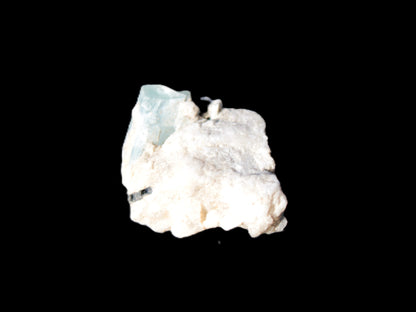 Blue Aquamarine crystal on Mica and Feldspar matrix 42.6ct 8.5g Rocks and Things