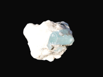 Blue Aquamarine crystal on Mica and Feldspar matrix 42.6ct 8.5g Rocks and Things