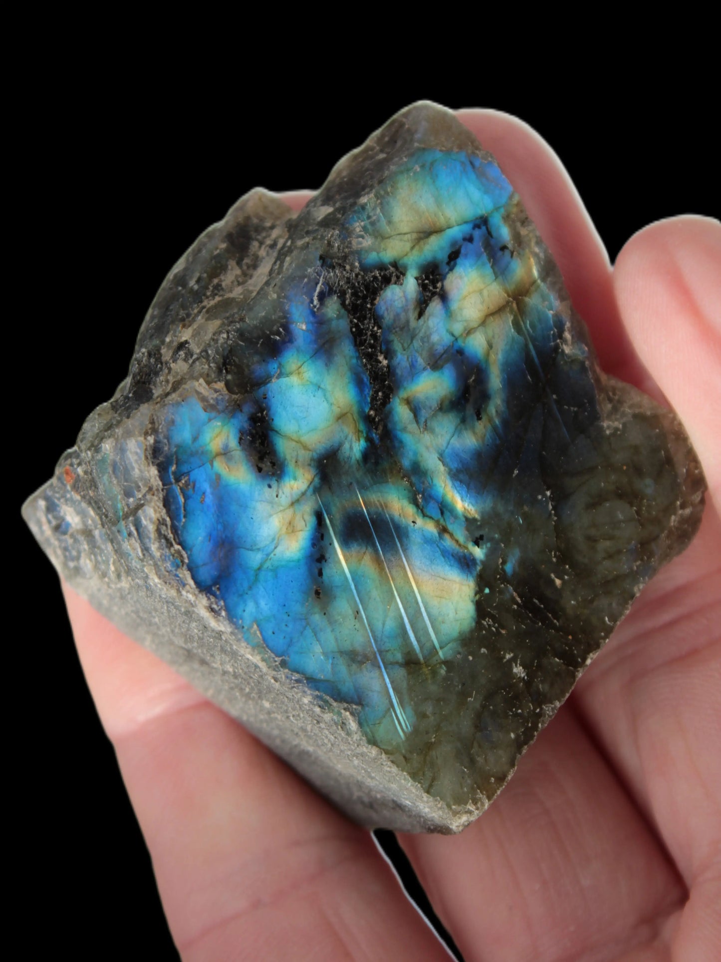 Labradorite natural and polished 83g Rocks and Things Store