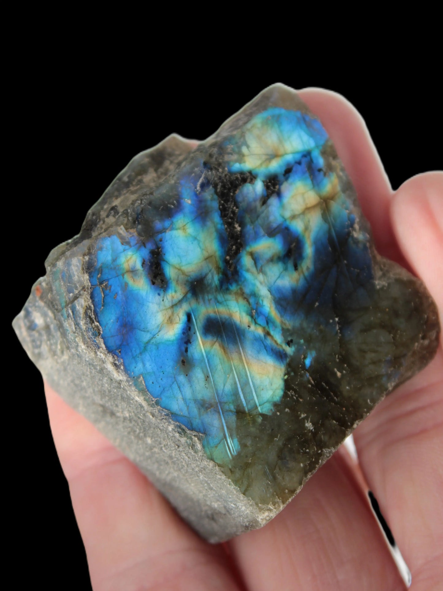 Labradorite natural and polished 83g Rocks and Things Store