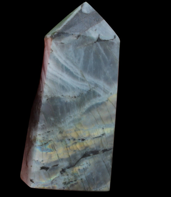 Labradorite obelisk 137g in sunlight - Rocks and Things Store