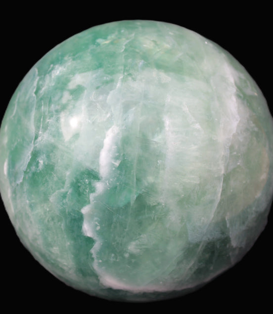 Large Green Fluorite sphere 2563g -Rocks and Things Store