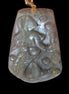 Large Labradorite mermaid carved pendant with chain necklace in sunshine - Rocks and Things Store