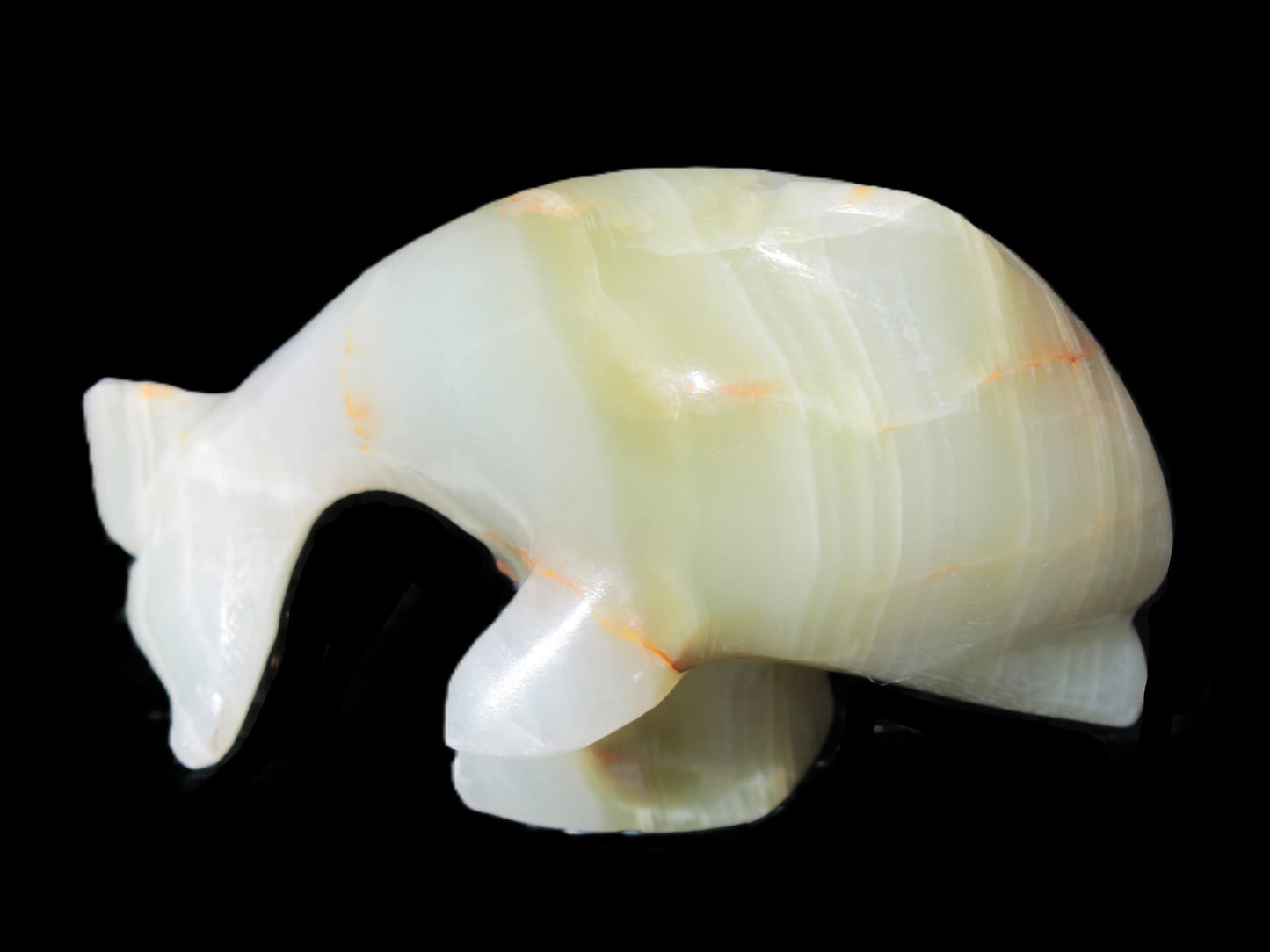 Leaping Dolphin hand-carved Afghan Jade 206.3g Rocks and Things